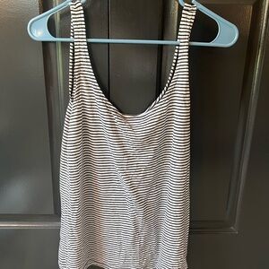 Old Navy Black and White Striped Tank Top